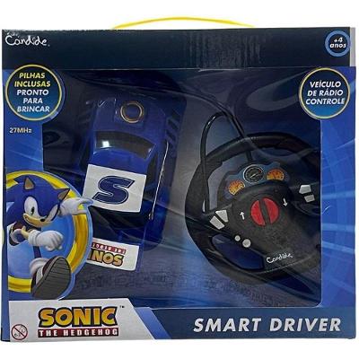 Carrinho Controle Remoto Sonic Smart Driver 3 Funções Azul Candide