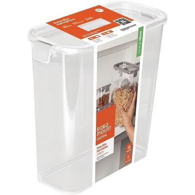Pote Acrílico Slim Multiuso 3390ML com Travas Laterais Branco Paramount Plásticos