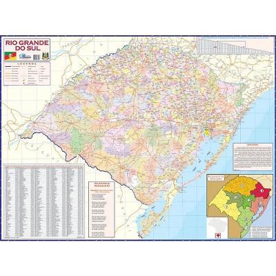 Mapa Escolar Rio Grande do Sul 120cm X 90cm Papel