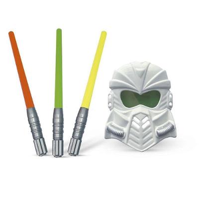 Fantasia Infantil Espada Sabre com Máscara Kit Plástico Pica Pau Brinquedos