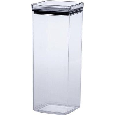 Pote Hermético Lumini Quadra 2200ML Acrílico Transparente Paramount Plásticos