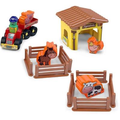 Brinquedo Educativo Brinkadeira Fazendinha 20 Peças Dismat Brinquedos