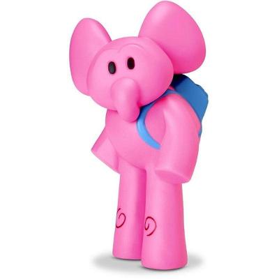 Boneco Elly Turma do Pocoyo 13cm Vinil Atóxico Macio Rosa Cardoso Toys