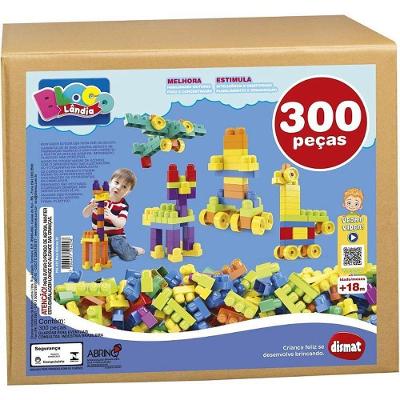 Brinquedo de Montar Mais Blocos IX 300 Peças Dismat Brinquedos
