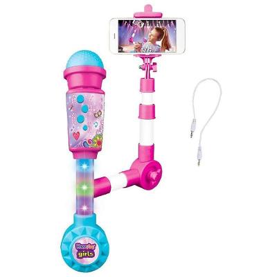 Kit Influencer Microfone e Selfie com Luz e Som Infantil Homeplay