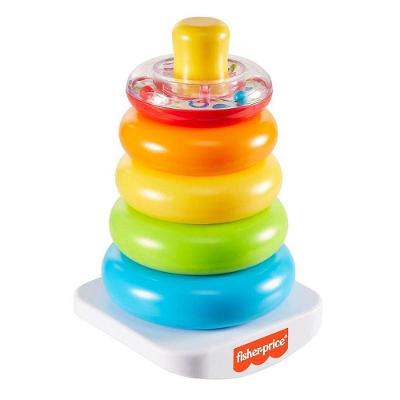 Brinquedo Educativo Pirâmide de Argolas Fisher Price com Chocalho Mattel