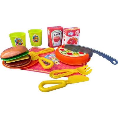 Kit Faz de Conta Crec Vamos Lanchar Pizza Hambúrguer Big Star Brinquedos