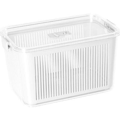 Pote Hermético Slim Acrílico 4470ML Cesta Interna Branco Paramount Plásticos