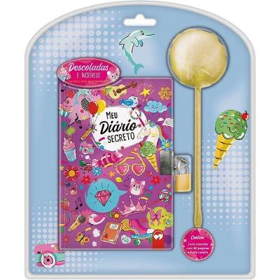 Diário Infantil Editora Vale das Letras Descoladas com Pom-Pom 80 Páginas