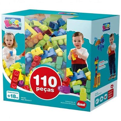 Brinquedo para Montar Mais Blocos 2 110 Peças Encaixe Seguro