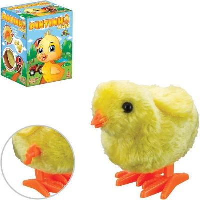 Brinquedo Pintinho a Corda Estimula Coordenação Motora Amarelo Art Brink