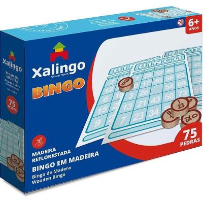 Jogo de Bingo de Pedras de Madeira para Família Xalingo Brinquedos