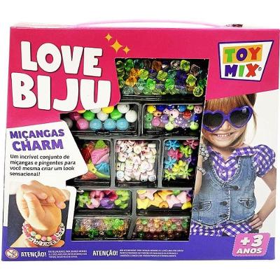 Kit de Bijuteria e Miçanga Love Biju Charm 290 Peças Toy Mix