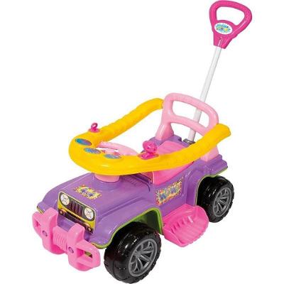 Carrinho de Passeio Infantil Jip Menina Haste Removível Rosa Maral
