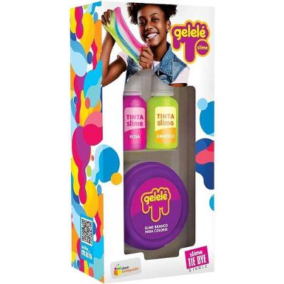 Kit Slime Gelelé Tie Dye Single 108g com 08 Unidades Doce Brinquedo