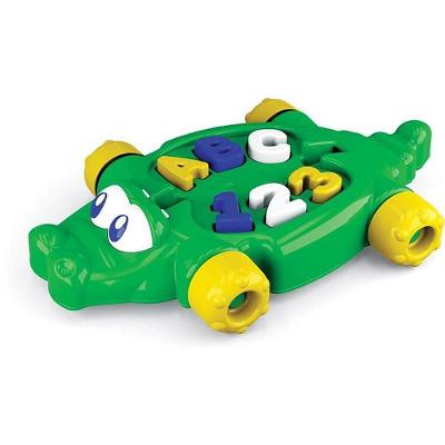 Brinquedo Educativo Bobbydilo Jacaré com Rodinhas Encaixe Dismat Brinquedos