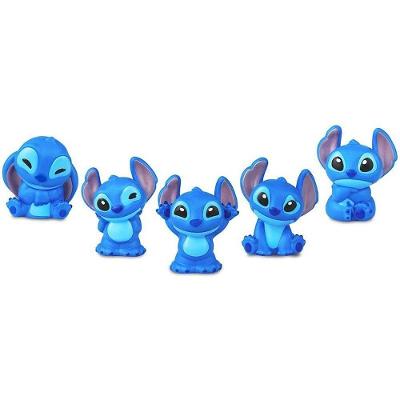 Kit Boneco Disney Stitch Little Figs 5 Miniaturas de Vinil 6cm Cardoso Toys