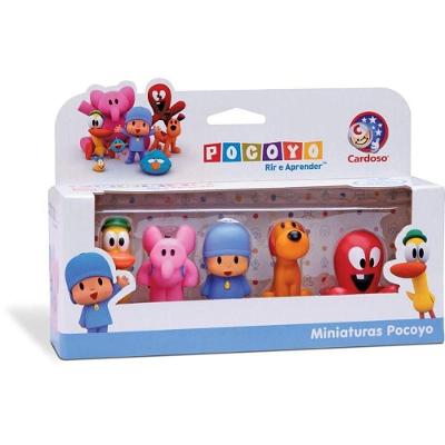 Kit Bonecos Pocoyo com 4 Figuras Vinil Atóxico 5cm Cardoso Toys