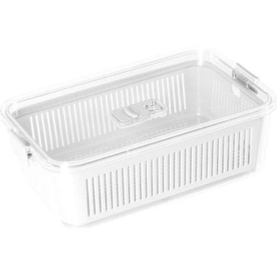 Pote Hermético Acrílico Slim 2570ML Cesta Interna Alimentos Branco Paramount