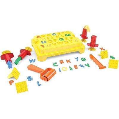 Massa de Modelar Criativa Box Alfabeto Kit 16 Peças Dismat Brinquedos