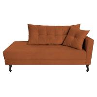 Kit Diva Recamier Azura 185Cm Lado Esquerdo E 02 Poltronas Suede - Doce Sonho Móveis Terracota - 6