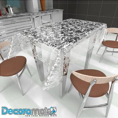 Plástico Estampado Decoramais Arabesco PVC Flexível para Mesa Plastvinil
