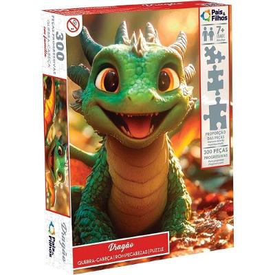Quebra-cabeça Dragão 300 Peças Cartonado Mágico Pais & Filhos