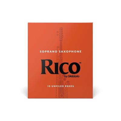 Palheta Sax Soprano Rico RIA1015 Dureza 1.5 com 10 Unidades DD Woodwinds