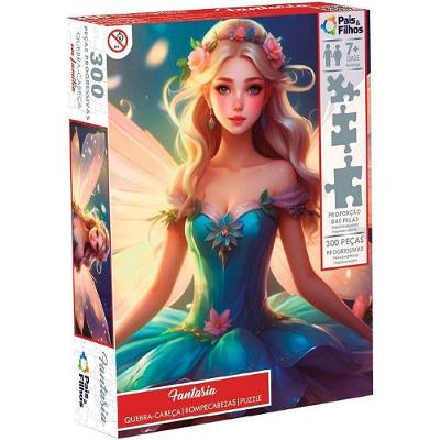 Quebra-cabeça Cartonado Fantasia 300 Peças Tema Fada Pais & Filhos