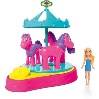 Playset Parque da Judy Carrossel Giratório com Bonequinha Samba Toys