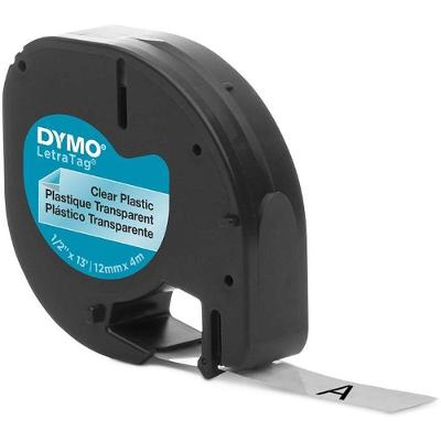 Fita para Rotulador Eletrônico Imex DYMO LETRA TAG 12MM X 4M Transparente