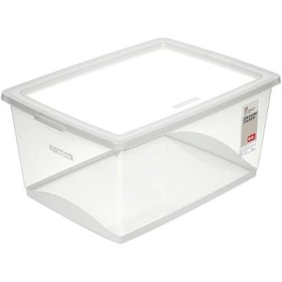 Caixa Organizadora My Closet Plástico Transparente 60L com Trava Ordene