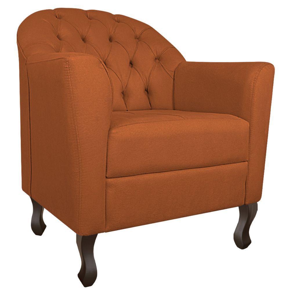 Kit Diva Recamier Diana 130Cm Lado Direito E 02 Poltronas Julia Suede - Doce Sonho Móveis Terracota - 4