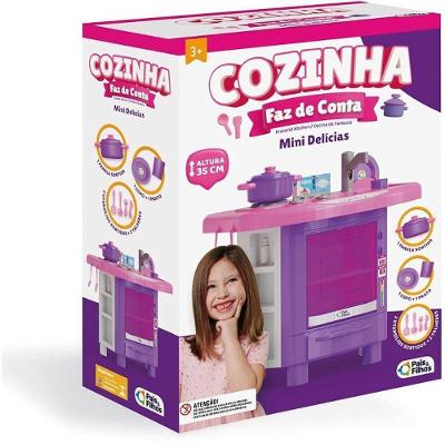 Cozinha de Brinquedo Mini Delícias Faz de Conta com Acessórios Pais & Filhos