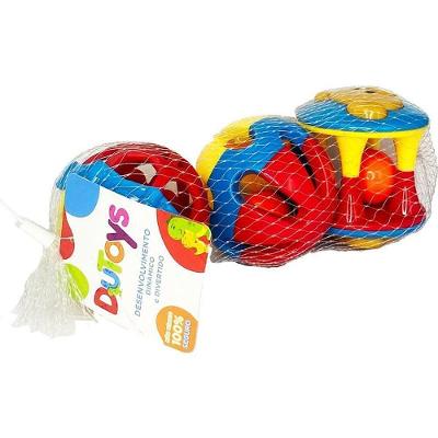 Kit Mordedor e Chocalho Chocalhos Divertidos Estimulo Sensorial Toy Mix