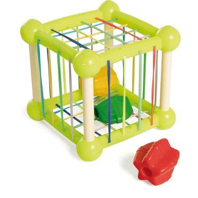 Brinquedo Educativo Desafio à Fio Cubo com Elástico 3 Formas Tateti Brinquedos