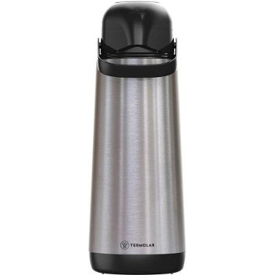 Garrafa Térmica Pressão Lumina Inox 1,8L Aço Inoxidável Termolar