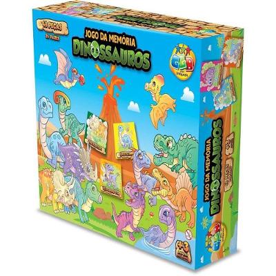 Jogo de Memória Dinossauro 48 Peças Educativo para Crianças GGB Plast