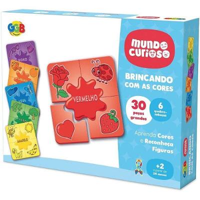 Brinquedo Pedagógico Brincando com as Cores 30 Peças Educativo GGB Plast