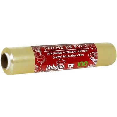Filme PVC para Alimentos Refil 28CM X 100M Atóxico Transparente Vabene