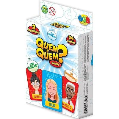 Jogo de Cartas Quem É Quem? Adivinhação de Personagens Compacto GGB Plast