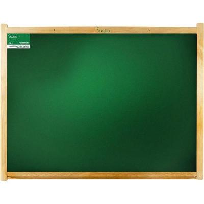 Quadro Escolar Souza Office 250x120cm Moldura Madeira Verde