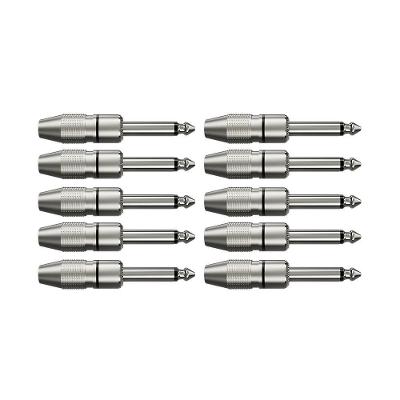 Kit 10 Conectores P10 Mono WC153 Níquel para Áudio Inox Wireconex