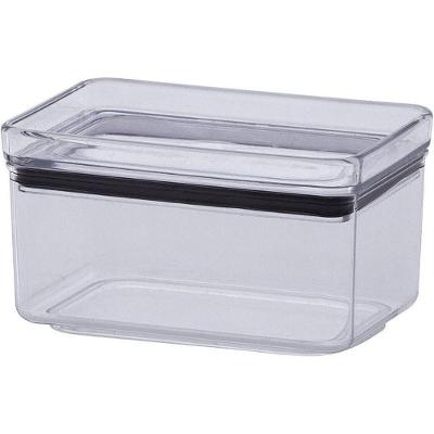 Pote Hermético Lumini Retangular Acrílico 580ML Transparente Paramount Plásticos