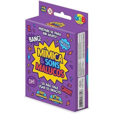 Jogo de Cartas Mímica e Sons Malucos com Dado e Peões GGB Plast