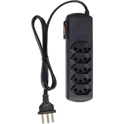 Filtro de Linha 5 Tomadas Slim Bivolt 0,8m Preto Forceline