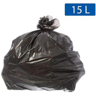 Saco para Lixo 15L Preto 39x58cm 5 Micras Reciclado 100 Unidades Ecoplan
