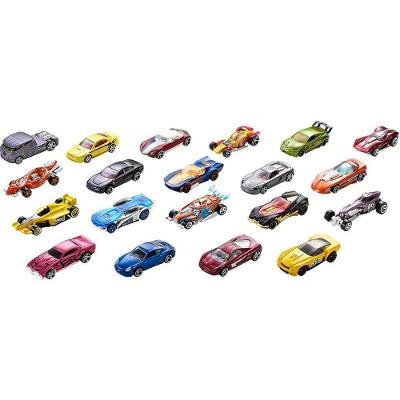 Pack Hot Wheels Die-cast com 20 Carrinhos Escala 1:64 Mattel