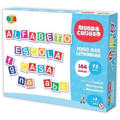 Jogo das Letrinhas 72 Peças Brinquedo Educativo Alfabeto GGB Plast