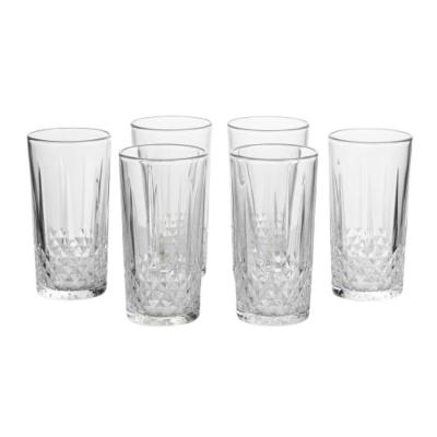 Conjunto 6 Copos de Vidro 280ML Transparente Reforçado Carisma
